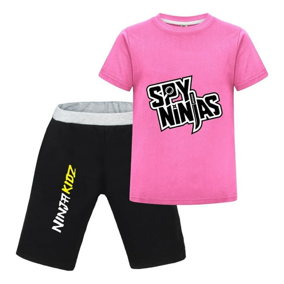 Kids Ninja Warrior 2-Piece Set – Summer T-Shirt and Shorts Outfit for Boys