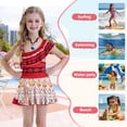 thumbnail image 4 of Marendyee Moana Princess One-Piece Swimsuit Adventure for Girls Ruffled Dress Bikini Toddler Beachwear Bathing Suit Beach Dress Birthday Gift 5-6 Years 120 CM, 4 of 17