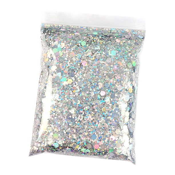 1Bag 50g Mixed Iridescent Holographic Nail Glitter Sequins Paillette Nail Art Decor Plata Sunnimix lentejuelas de brillo de uñas