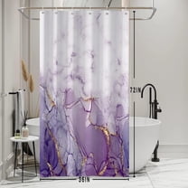 Stall Shower Curtain for Bathroom 36x72 inches Purple Marble Shower Curtain Set Bathtub RV Decoration Waterproof Fabric Abstract Modern Small Cloth Curtain with Hooks