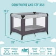 thumbnail image 4 of Dream On Me Nest Portable Play Yard with Carry Bag and Shoulder Strap, Gray, 4 of 12