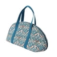 thumbnail image 4 of Bolsa de almacenamiento de hierro con patrón de rosas, dispensador de hilo de crochet acolchado de gran capacidad con azul, 4 of 9