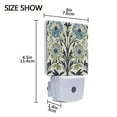 thumbnail image 4 of Yayeee LED Night Light for The Home Plug in With Light Sensors 2 Pack, Blue Floral Pattern, 4 of 6
