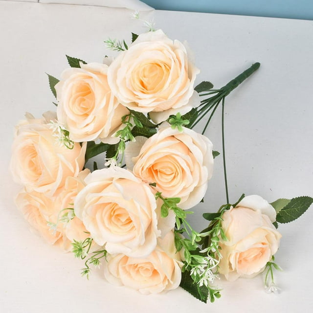 18 inch Height Wedding Rose Ten Bouquet Valentine‘s Day Decorative Roses Silk Roses Flower Imitation Flowers