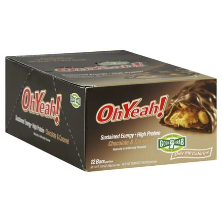 Oh Yeah! High Protein Bar, Chocolate & Caramel, 15g Protein, 12 (Best Oh Yeah One Bar Flavor)