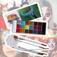 thumbnail image 2 of Kit de maquillaje corporal y facial con paleta de 20 colores para Halloween, cosplay, fiestas, efectos especiales y maquillaje artístico para escenario., 2 of 4