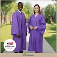 thumbnail image 3 of CLERKMANS Unisex Adult Matte Graduation Gown & Robe, Purple, 1 PCS, 3 of 6