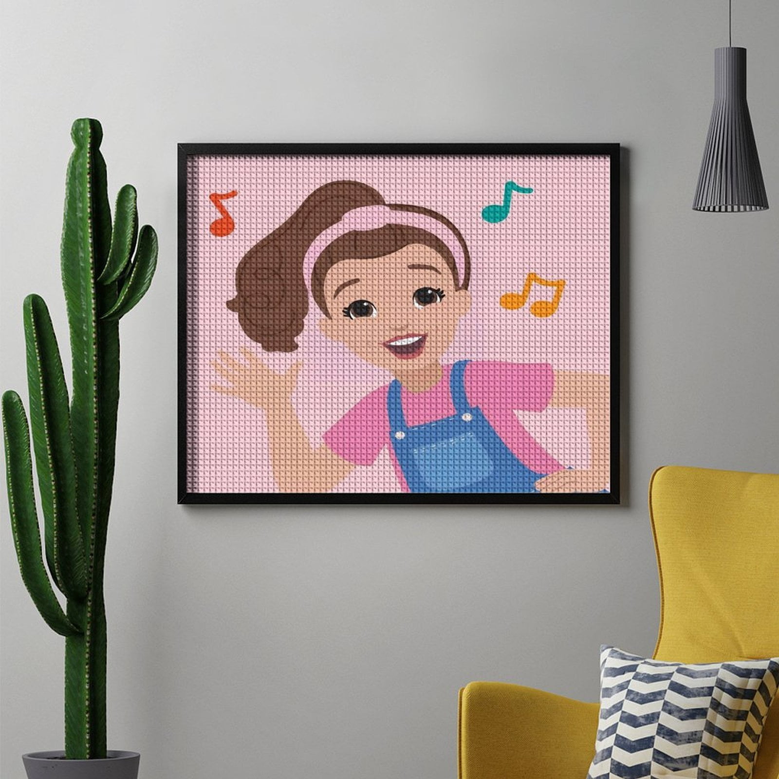 Ms. Rachel Diamond Painting Horizontal (Square Diamond) (Canvas), A Craft For Beginners, Suitable As A Gift Or Home Wall Decoration 16"x20"