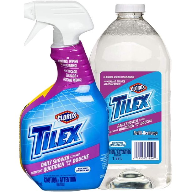Tilex Fresh Daily Shower Cleaner, 64 Ounce Refill Plus 32 Ounce Spray