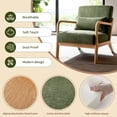 thumbnail image 4 of S-HOME Mid Century Modern Accent Chair with Detachable Lumbar Pillow Solid Wood Frame for  Living Room or Home Office, Green, 4 of 11
