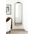 thumbnail image 3 of Kate and Laurel Arendahl Vintage Arched Tall Panel Mirror, 18 x 58, Antique Black, Traditional Baroque Full Length Mirror with Ornate Garland Inspired Crown for Bedroom Body Mirror Decor, 3 of 9