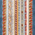 thumbnail image 6 of SAFAVIEH Bokhara Fletcher Striped Polyester Runner Rug, Blue/Orange, 2'2" x 8', 6 of 7