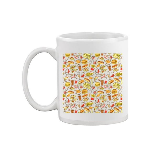 Fast Food Seamless Pattern Mug Unisex's -Image by Shutterstock