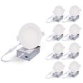 thumbnail image 1 of YUTRON 4 Inch 3CCT LED Recessed Slim Pot Light, Easy Color-Changeable by Wall Switch, Dimmable IC-Rated Damp Location, ETL and Energy Star Ceiling Li, 1 of 7