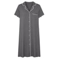 thumbnail image 5 of TaTaai Women's Casual Sleep Dress with Turn-Down Collar, Button Front, Side Pocket, and Soft Comfortable Fit Gift, 5 of 7