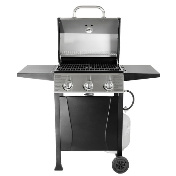 Grill Boss GBC1932M 3 Burner Gas Grill with Top Cover and Side Shelves