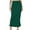 Green, variant on USSUMA Skirts for Women Midi Skirt Solid Color Vent Wrap Skirt Mid-Calf Skirt Casual Dresses Fashion Dress Street Clearance Sale Army Green Skirt for Women L
