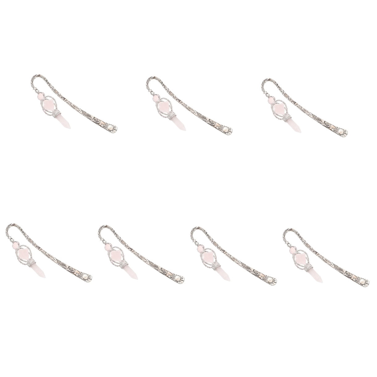 RENACLIPY Unique Crystal Bookmark Fine Workmanship Pink for Decor 7Pcs