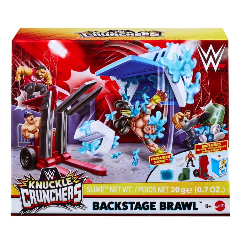 WWE ゲーム4点セット WWE Knuckle Crunchers Backstage Brawl Playset with 5 Accessories