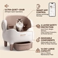 thumbnail image 2 of Smart Self-Cleaning Cat Litter Box with App & Automatic Cleaner Suitable for Multi-Cat Households, Large Capacity Open-Top Litter Box with Dual Odor Elimination, Built-in Ambient Light, 2 of 19