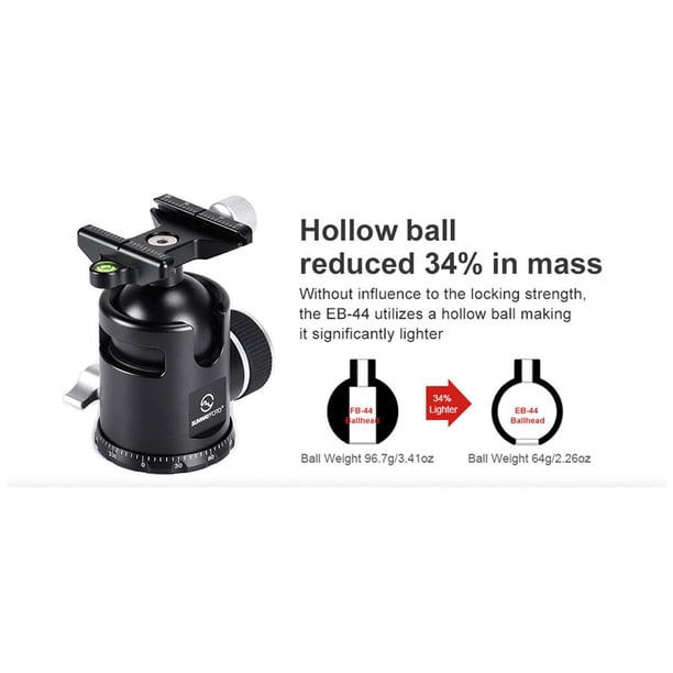 SunwayFoto EB-44 EPIC Series Traveler Ball Head - Walmart Business