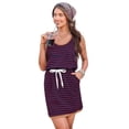 thumbnail image 3 of Women Summer Sleeveless Dress Casual Striped Mini Dress with Pockets, 3 of 4
