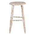 thumbnail image 3 of Baylor Farmhouse Backless White Wash Wood Counter Stool by East at Main- Handcrafted White Mindi Wood Bar Stool (14x14x24), 3 of 5