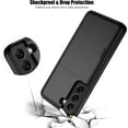 thumbnail image 5 of Samsung S22 Case with Card Holder 5G 6.1 inch Slim Dual Layer Heavy Duty Protective Galaxy S22 Case Hidden Card Slot Wallet Case for Samsung S22(Black), 5 of 13
