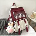 thumbnail image 2 of Kawaii Backpack With Kawaii Pin And Accessories Cute Kawaii Backpack For School Bag Kawaii Girl Backpack Cute(red), 2 of 4
