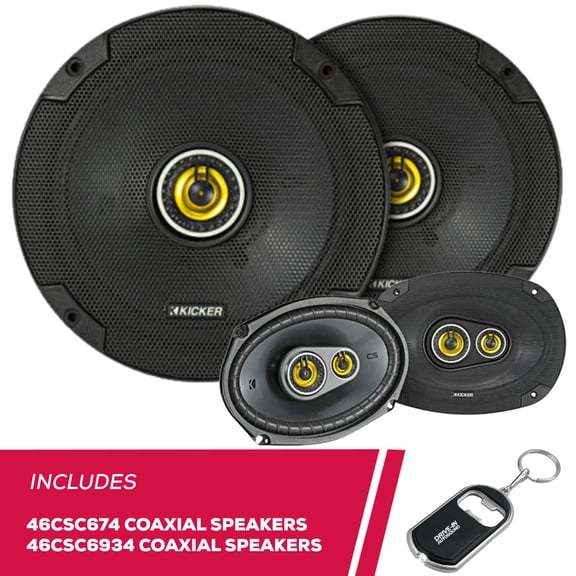 New Kicker 46CSC674 CS Series 6-3/4" Coaxial Speakers and 46CSC6934 6"x9" Speakers