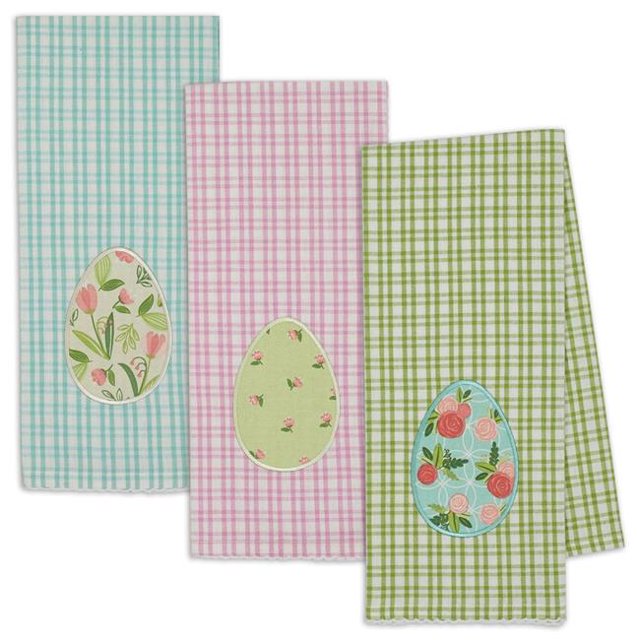Design Imports CAMZ11974 18 x 28 Po DII Easter Eggs Set de Torchon - 3 Pièces