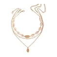 thumbnail image 5 of SmartBy 3Pcs/Set Beaded Seashell Necklace Boho Style Lightweight Layered Shell Necklace Ocean Jewelry Accessory Gift, 5 of 7