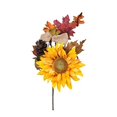 thumbnail image 1 of Vickerman 16" Yellow Sunflower Burlap and Pine Cone Decorative Pick., 1 of 1