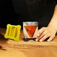 thumbnail image 3 of Tunhigl Whiskey Wedge & Glass Ice Film Set - Premium Double Old-Fashioned Whisky Glass with Custom Ice Mold for Perfectly Chilled Drinks - Ideal Gift for Whiskey Lovers Yellow, 3 of 5
