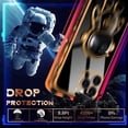 thumbnail image 5 of for iPhone 11 Pro Max Case Astronaut Cute for Women Girls Girly Unique Black Phone Cases with Astronaut Hidden Stand Kickstand 6D Design Cover for iPhone 11 ProMax 6.5 inch, 5 of 11
