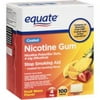 Equate Coated Fruit Nicotine Gum Stop Smoking Aid with Bonus, 4 mg, 120 Count