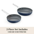 thumbnail image 6 of Calphalon Premier Ceramic Nonstick 8" and 10" Frying Pan Set, Midnight Blue, 6 of 6