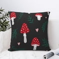 thumbnail image 4 of Pofeuu Amanita Mushroom Print Double-sided plush pillowcase Square Throw Pillow Covers Pillows Cover for Living Room Bedroom Sofa Couch Cushion Cover（No pillow core）-12"x12", 4 of 7