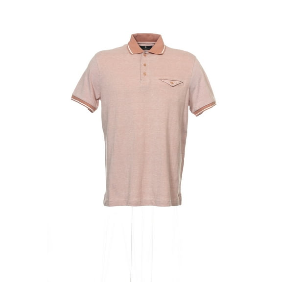 Argyleculture by Russell Simmons Salmon Heather Polo Shirt Golf , Size Medium