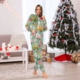 thumbnail image 7 of FORMRS Onesies Pajama for Adults Unisex Hoodie Winter Jumpsuit One Piece Sleepwear, Sizes S-2XL, Green Cartoon Trucks Pattern, 7 of 7