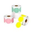 thumbnail image 1 of Autocollant Thermique Rond Autocollant Thermique Direct Autocollant Thermique pour DIY QR Code Nom Étiquette Inventaire Blanc Vert Jaune 2000 Étiquettes, 1 of 5