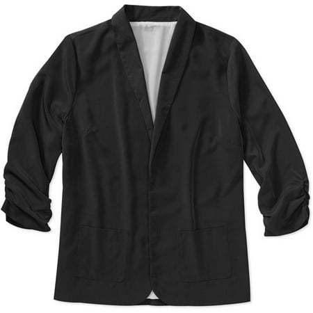Women's Plus-Size Fashion Blazer with Ruching