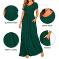 thumbnail image 5 of Aiyino Women's Maxi Dresses Short Sleeve Casual Long Dresses Loose with Pockets, 5 of 9