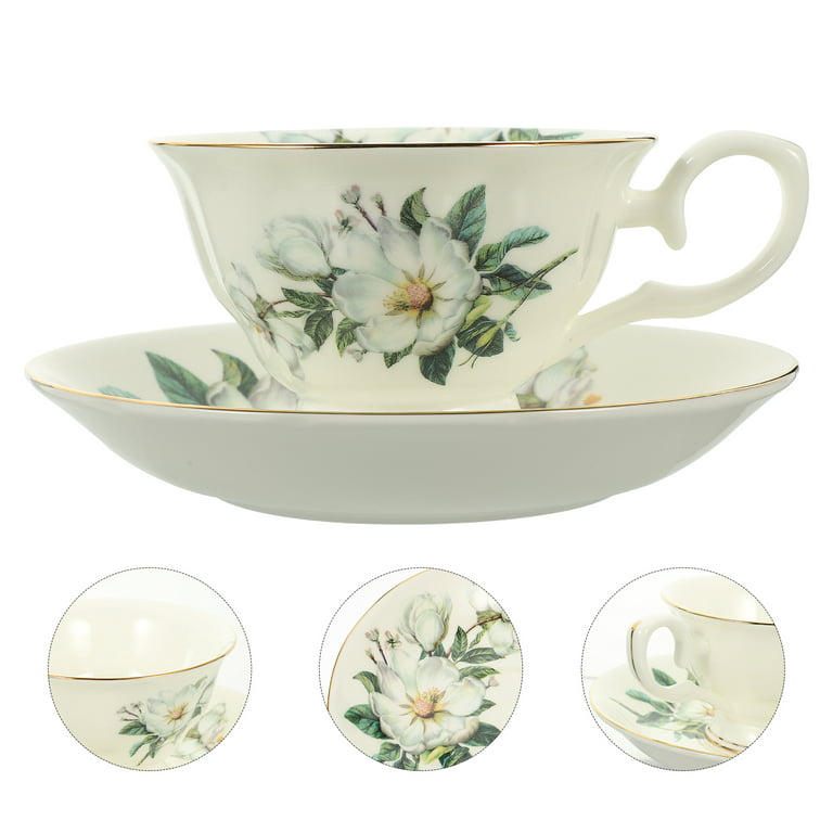 China Tableware Tea Cups Coffee Cup With Saucer, porcelain Fancy