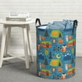 thumbnail image 6 of Zufioo Animals In Camping Print Round Dirty Clothes Basket, Waterproof Standing Dirty Clothes Bag, Suitable for Home, Bathroom, Car Trunk-Small, 6 of 6