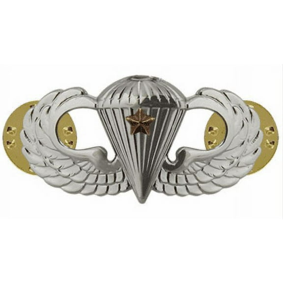 Army Basic Combat Parachute 1st Award Badge (Mirror Finish)
