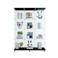 thumbnail image 5 of Extra Large 4-shelf Glass Display Cabinet In Black For Living Room, Holds Action Figures, Wine, Whisky, 5mm Tempered Glass, Solid Wood Boards, Metal Pulls With 4 Shelves Office, Offers Ample, 5 of 6