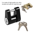 thumbnail image 3 of Riwesomey Candado duro para remolque, candado pequeño y práctico para conector, candado de repuesto para acoplador Protector antirrobo portátil Accesorios para vehículos recreativos Negro Riwesomey VI018368-01B, 3 of 6