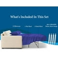thumbnail image 3 of 1200 Thread Count 100% Egyptian Cotton Sleeper Sofa Bed Sheet Set Stripe Full Size (54"x 72"x 7" ) with 4 -PCS Fitted Straps Color Royal Blue, 3 of 6
