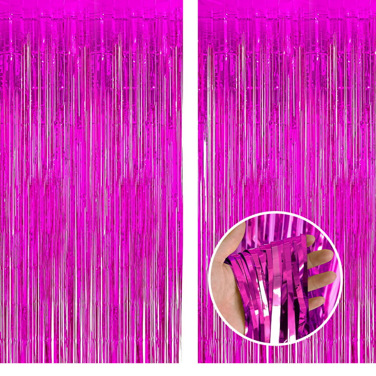 Pink Fringe Curtain
